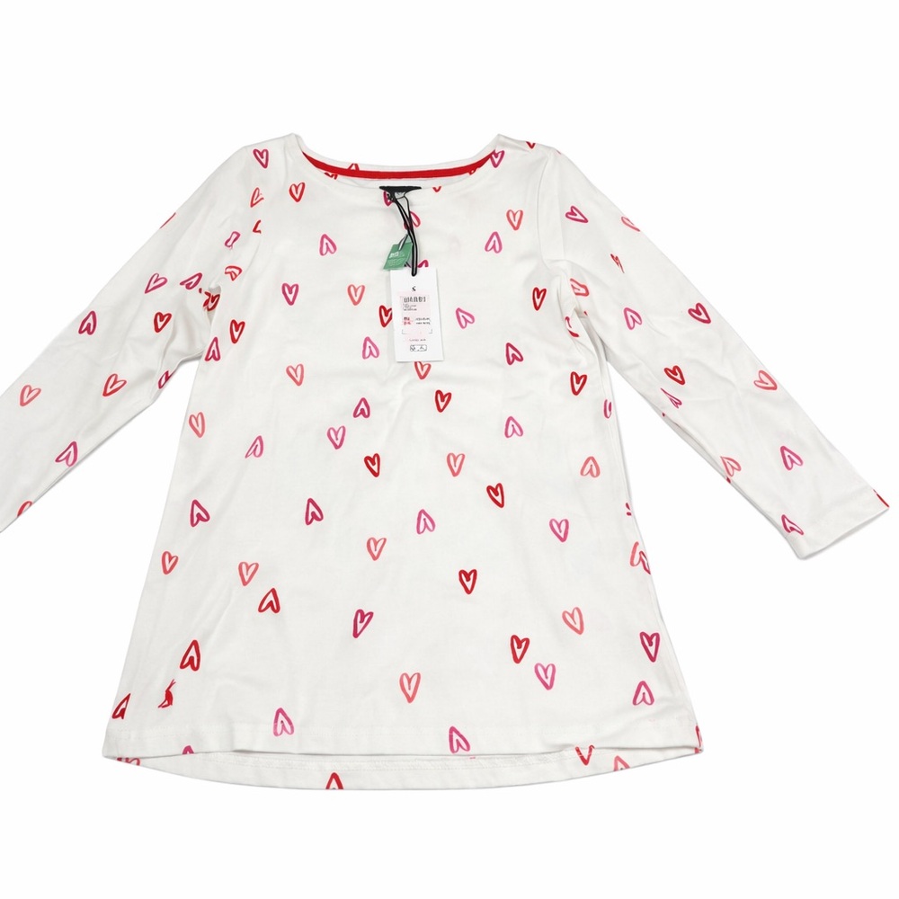 JOULES Harbour Print Cream Hearts Top! - Picture 3 of 7